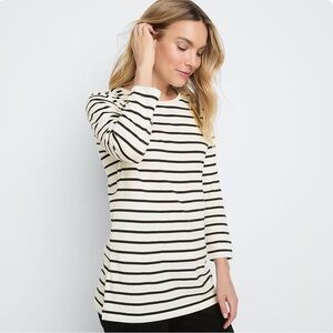 Lands' End Women's 3/4 Sleeve Supima Cotton Crewneck Tunic Like New